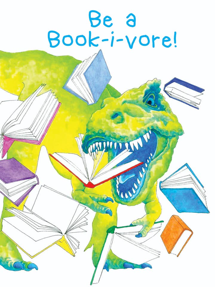 Be a Book-i-vore Book Fun Notecard for wholesale by Karen Ritz Cards