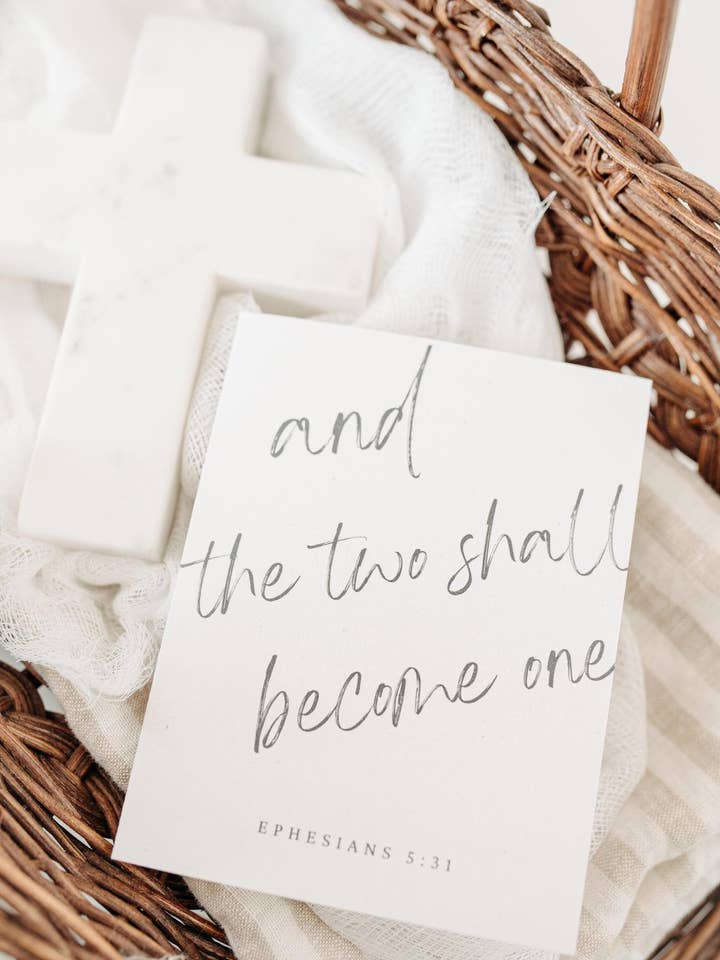 Christliche Hochzeitskarte | Schriftgestaltung | Hochzeitssegen für den Großhandel von TheGoodStop