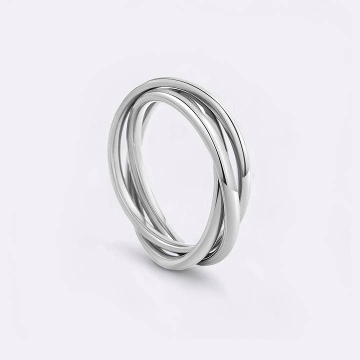 Mint & Lily - Wholesale Band/Stacked Ring - Dainty Interlocking Fidget Ring
