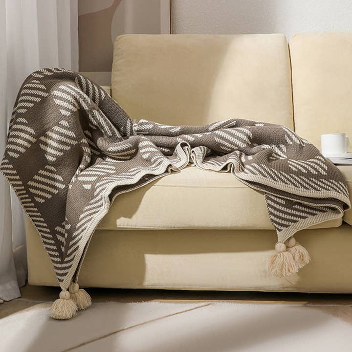ACCITY - Wholesale Throw Blanket - SOFT COZY KNIT SOFA BLANKET FRINGED SHAWL_CWASC01552