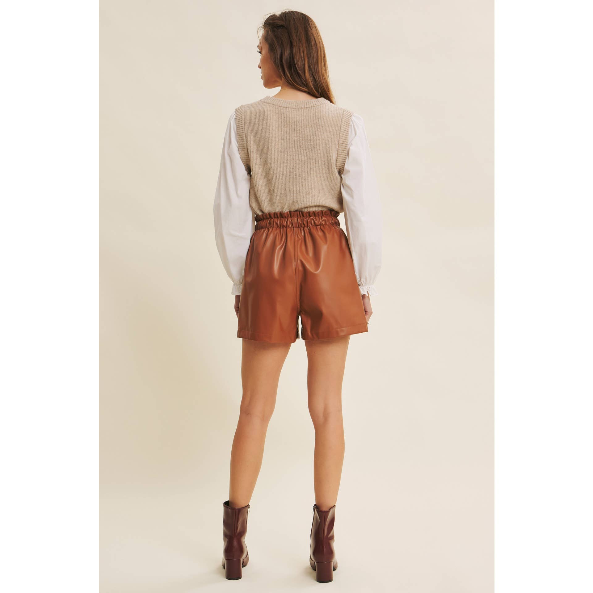 in february - Wholesale Knit Sweater - Women's - SWEATER VEST TOP WITH WOVEN PUFF SLEEVES10