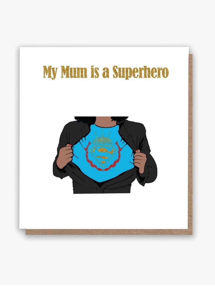 Mia mamma è una supereroina Carta 🦸🏾♀️ 🦸🏿♀️🦸🏽♀️ (Tono di pelle più chiaro) per la vendita all'ingrosso da parte di All Shades