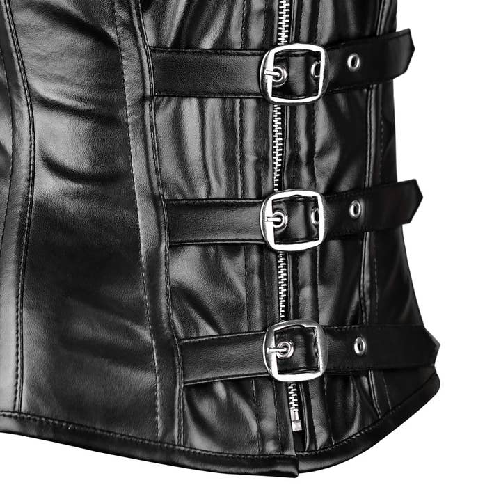 Attire Fashion Club - Wholesale Corset - Women's - Gothic Steampunk Overbust Corset - Real Leather3