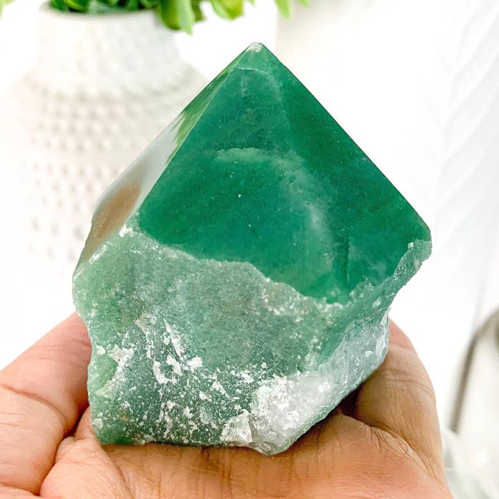 GREEN AVENTURINE Point , Green Quartz Top Polished Point, Aventurine Point , Aventurine Stone , Large Aventurine Crystal point for wholesale by Yellow Tree Company