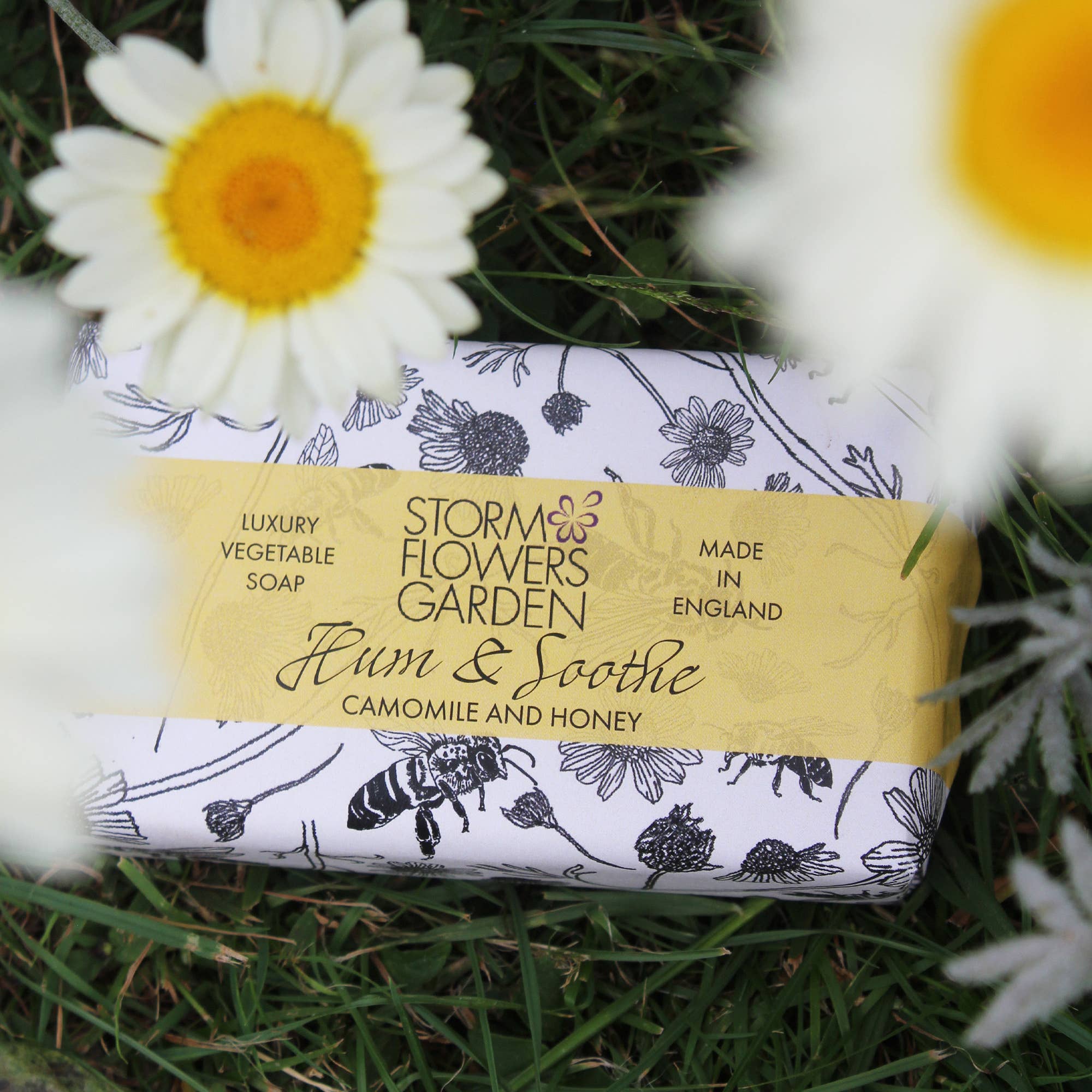 Storm Flowers Garden - Wholesale Zeepblok - Hum en Kalmeer | Kamille en Honing Zeep Bar 190g1