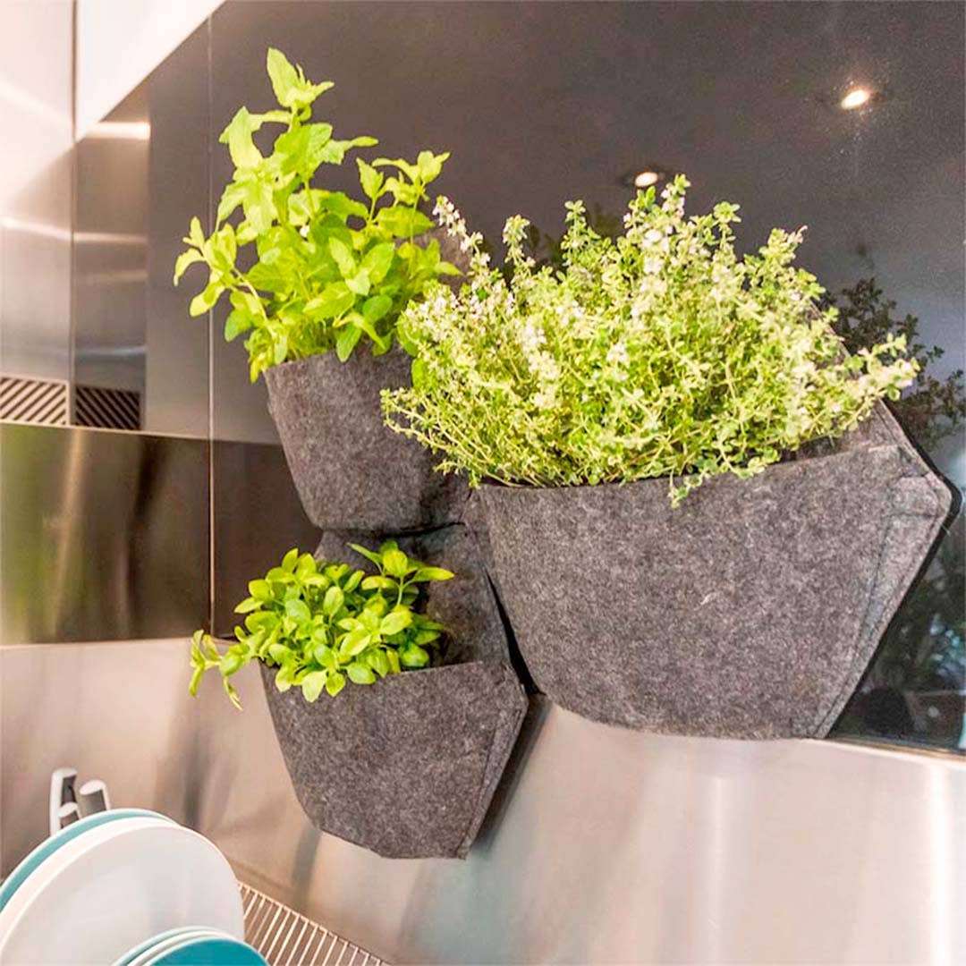 CitySens - Wholesale Wall Planter - Automatic watering wall planter with grey textile cover4