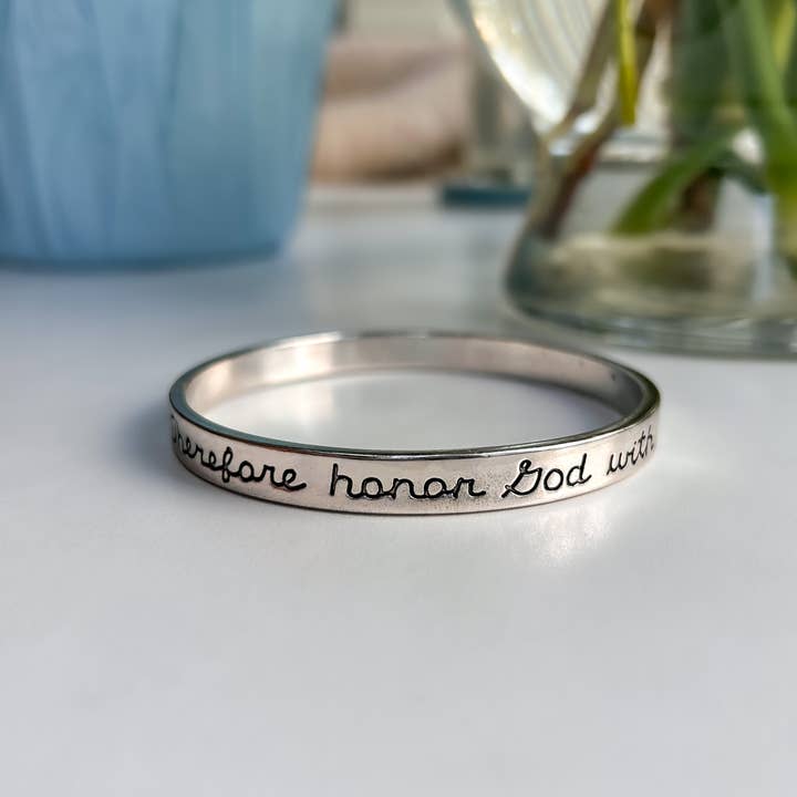 Abbey + CA Gift - Wholesale Bangle Bracelet - Silver Sentiments Message Bangles4