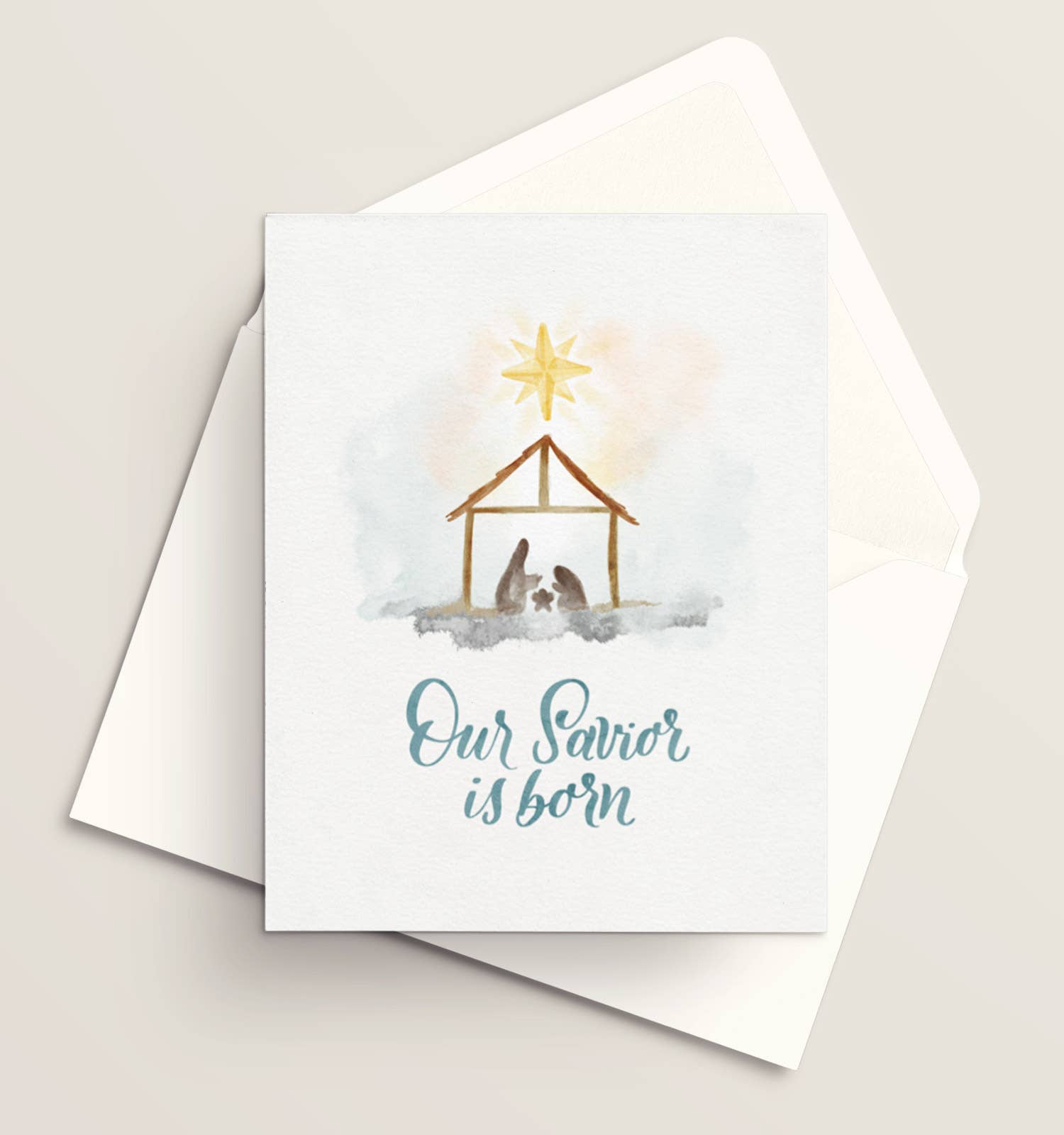 Vivi Furlong - Wholesale Christmas Card - Jesus in Manger Christmas greeting card | Christian greeting card | Hand-made greeting card | Holiday greeting card | Christmas cards | Christmas 2025 | Faith-based 0