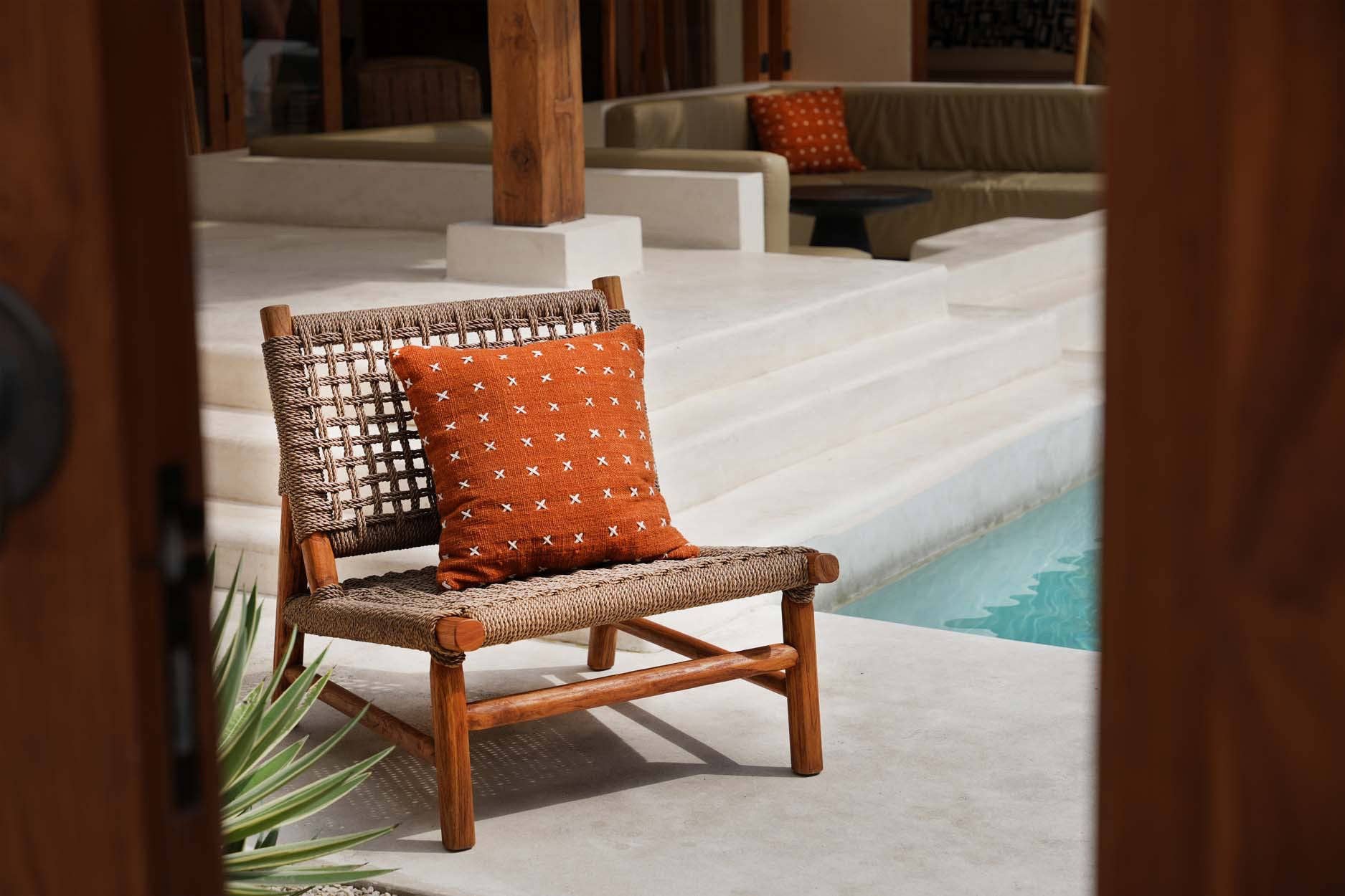 Bazar Bizar Living – Großhandel Zierkissenbezug – The Zillion Kiss Kissenbezug, Terrakottaweiß4