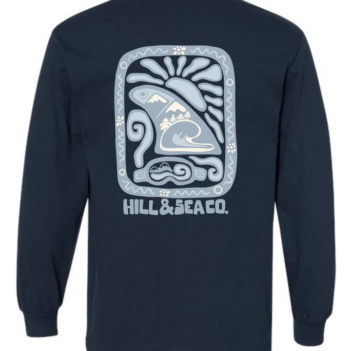 Série Artiste I Manches Longues Bleu Marine pour la vente par Hill and Sea Co.