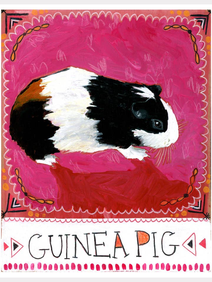 Totem animalier imprimé - Cochon d'Inde pour la vente par Jessica Swift