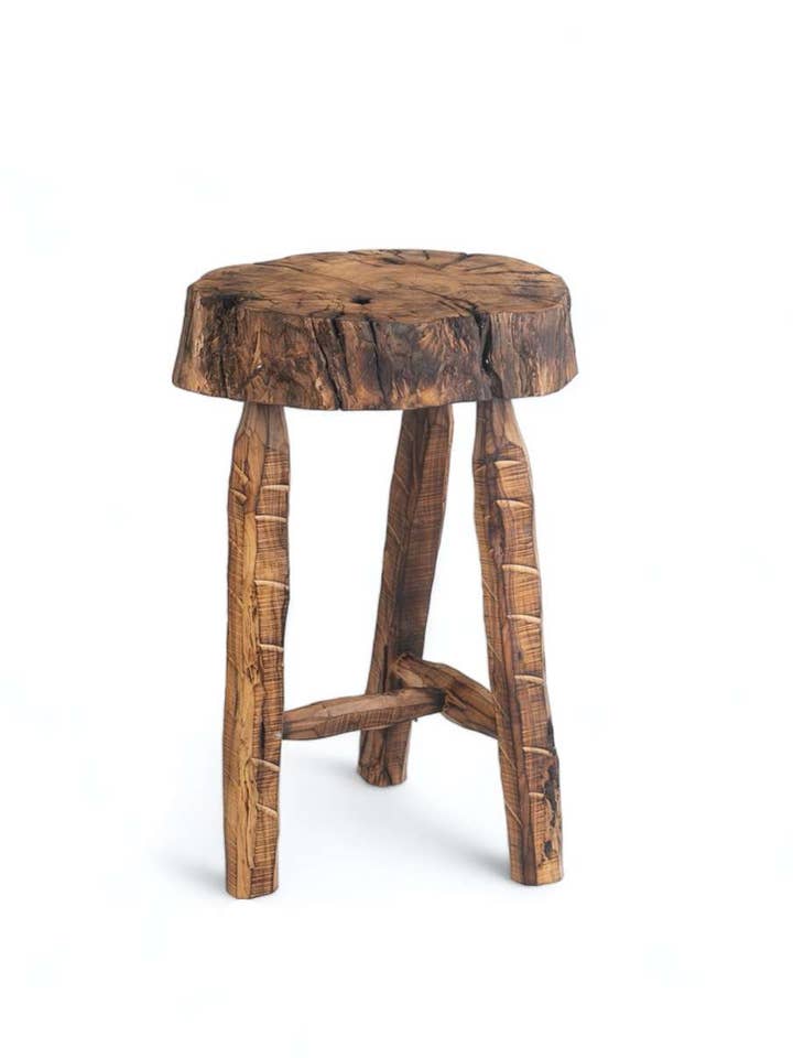 KD3582443_00 - ROUND RUSTIC WOODEN STOOL. ONLY PENI for wholesale by Kbas