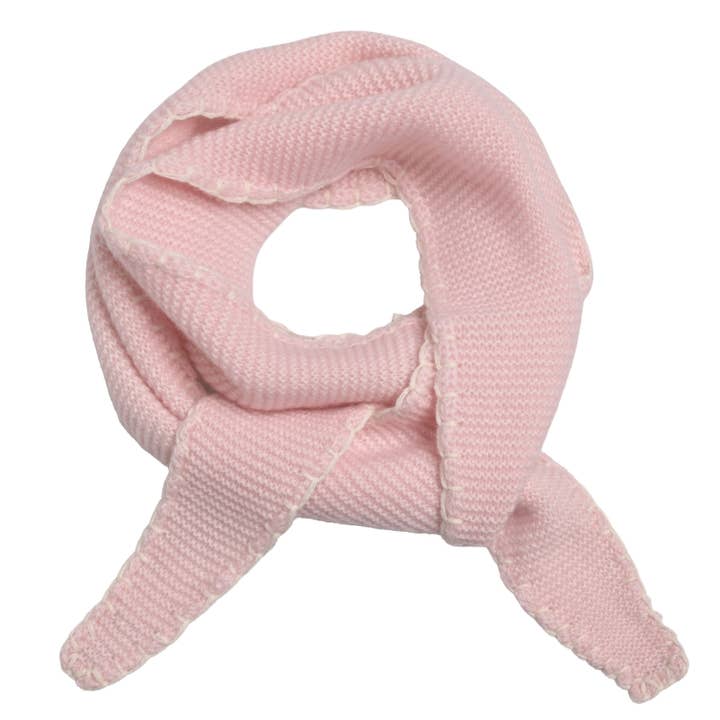 Écharpe en cachemire Ella-cs avec bord surpiqué en rose clair pour la vente par cute stuff GmbH