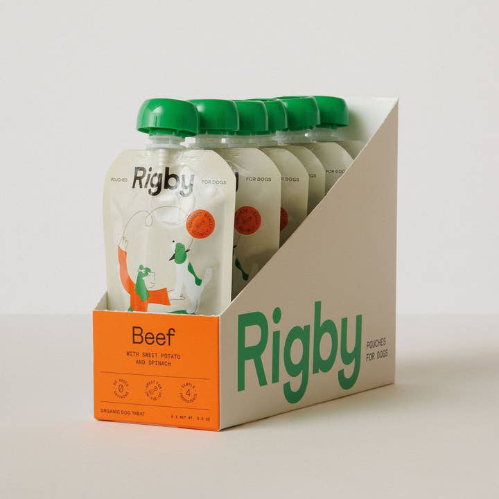 Rigby - Wholesale Pet Treats - Dog - Organic Beef Squeeze Pouch for Dogs - 6 Pack1