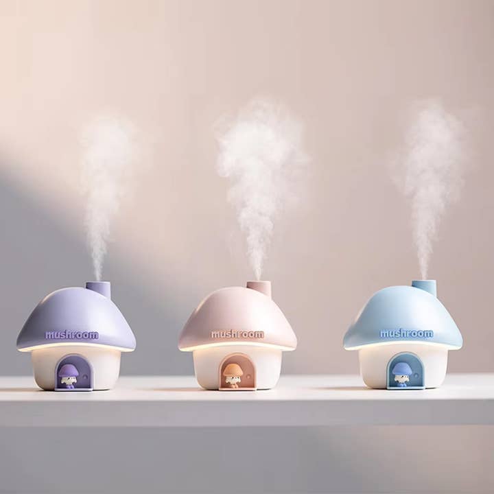 Rechargeable Mushroom Shape Air Humidifier - Assorted for wholesale by Lumbee Trade