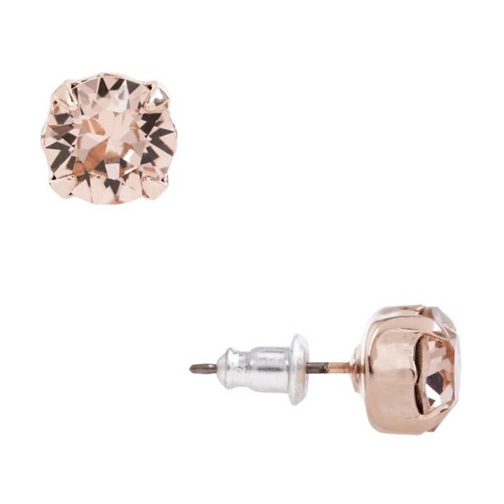 Vintage Rose Earpins - Rose Gold, Handmade for wholesale by OTAZU