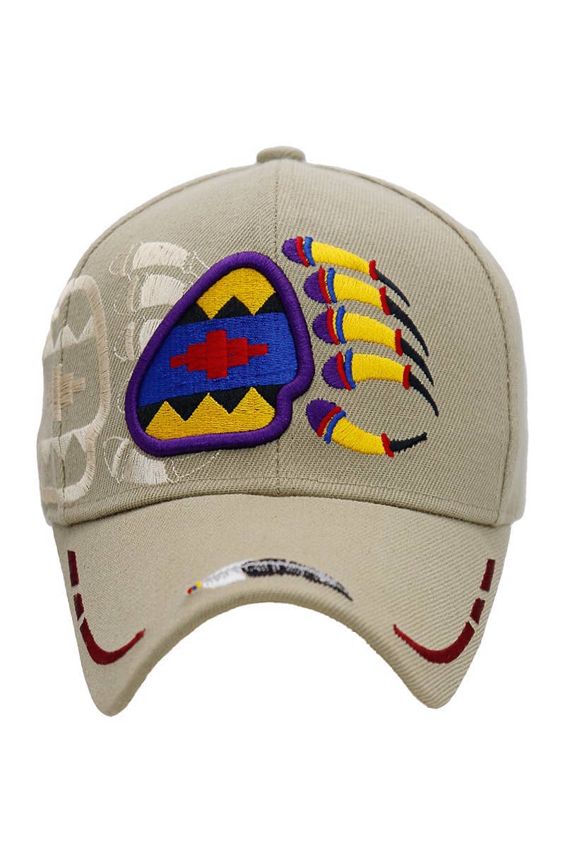 Cap Zone - Wholesale Baseball Cap - Unisex - Native Pride Bear Claw Velcro Back Baseball Cap11