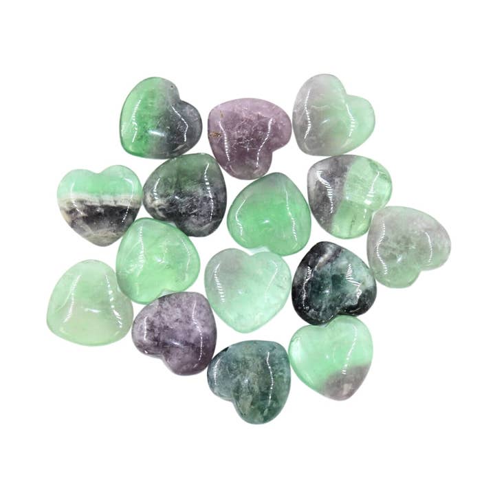 Earths Elements Wholesale - Wholesale Spiritual Stone/Crystal - Crystal Heart - Fluorite0
