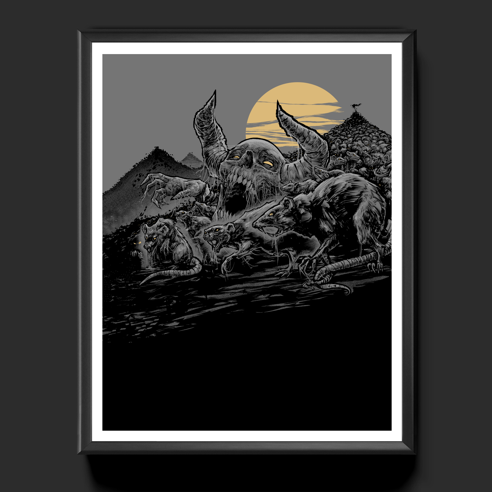 Godmachine - Wholesale Art Print - Magic The Gathering, Relentless Rats A4 Art Print1