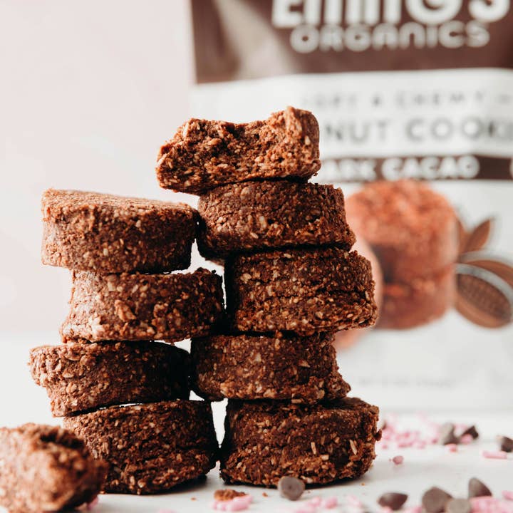 Emmy's Organics - Wholesale Cookie - Dark Cacao Coconut Cookies 6oz Master Case (32 units)3