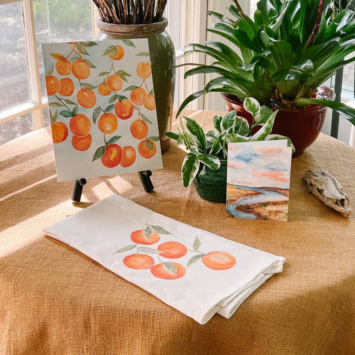 Torchon oranges pour la vente par MALWEST design