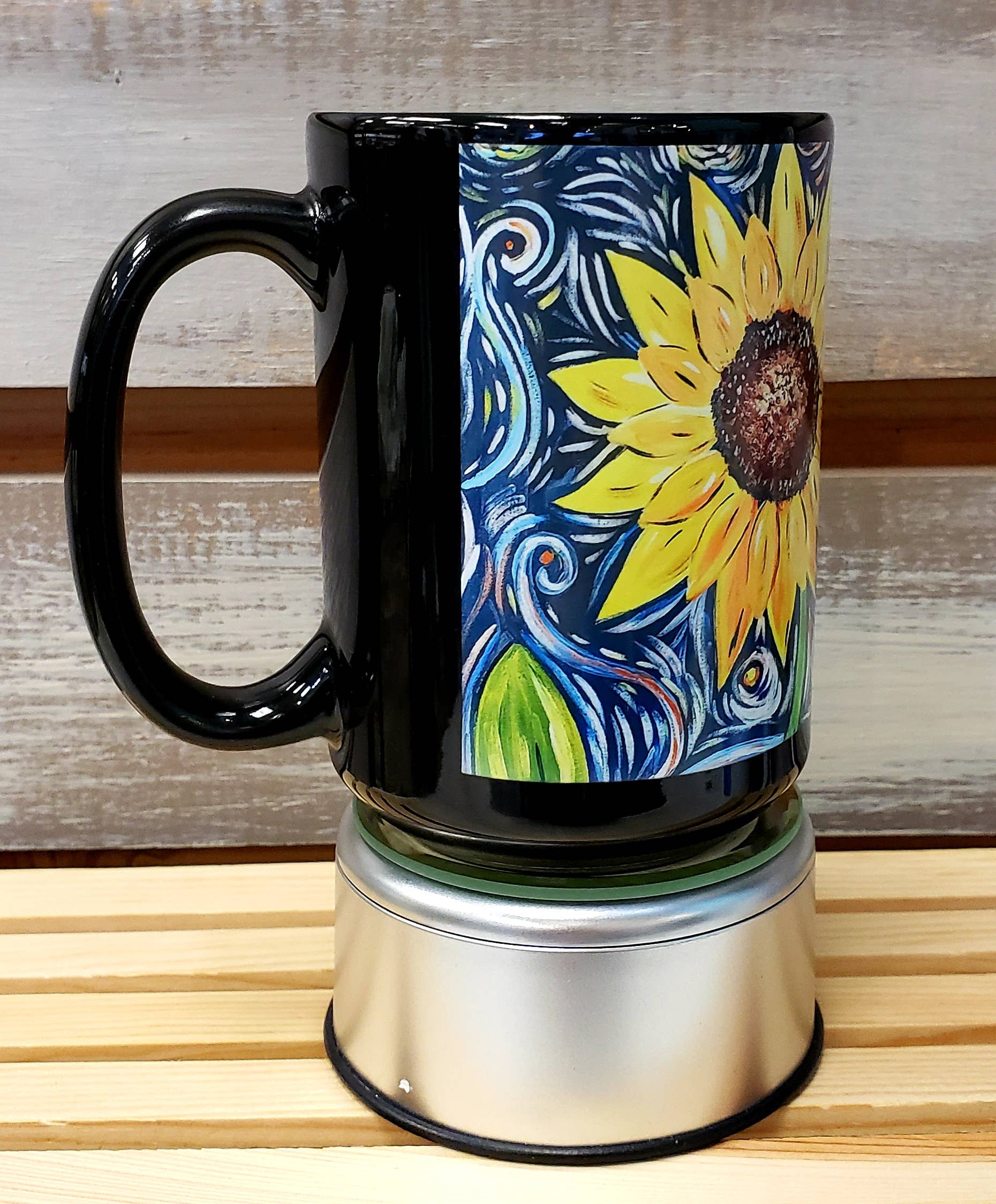 Angie Bryan Creations – Engroshandel Kaffekrus – Purlig solsikke 15 oz keramisk krus2