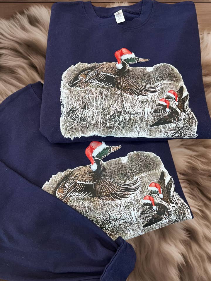 Christmas Mallard Sweatshirt for wholesale by Front Porch Boutique