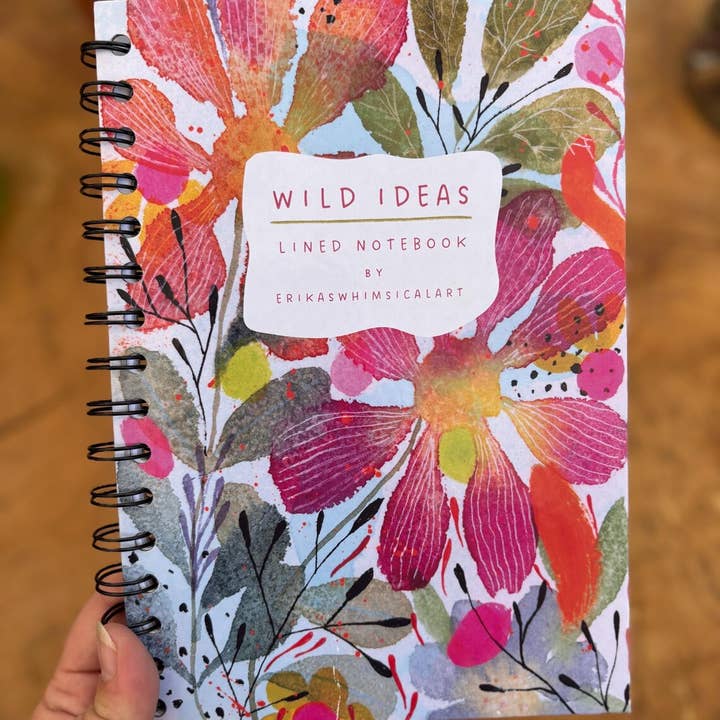 Erika's Whimsical Art – wholesale Notebook – Wild Ideas -A5 Handmade Notebook / Illustrated Journal 9