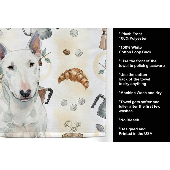 Caroline's Treasures - Wholesale Hand Towel - Tricolor Miniature Bull Terrier Coffee Bar Towel WDK75132