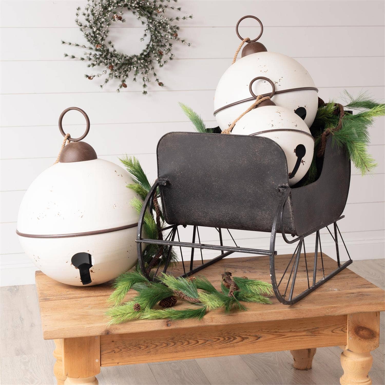 Audrey's Home & Gift - Wholesale Christmas Decoration - Jumbo White Jingle Bells (Set Of 03)2