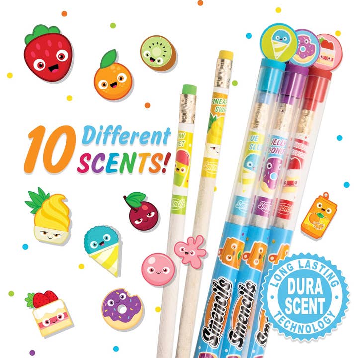 Scentco, Inc - Wholesale Pencil - Graphite Smencils Cylinder - Scented Pencils - 50 Count