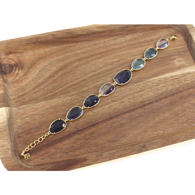 Pretty Persuasions – wholesale Länkar och kedjearmband – B25023 Länkarmband med halvädelstenar i småstenar5