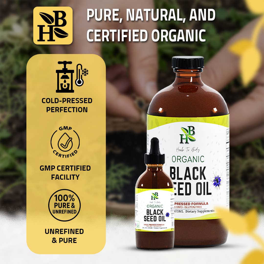 Herb To Body - Wholesale Oral Supplement/Vitamin - Organic Black Seed Oil (Cold-Pressed) - Bulk Wholesale Sizes21