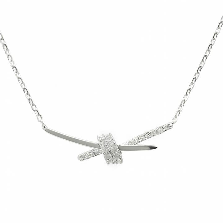 Collana "Tessa" in argento 925 rodiato per la vendita all'ingrosso da parte di Impala