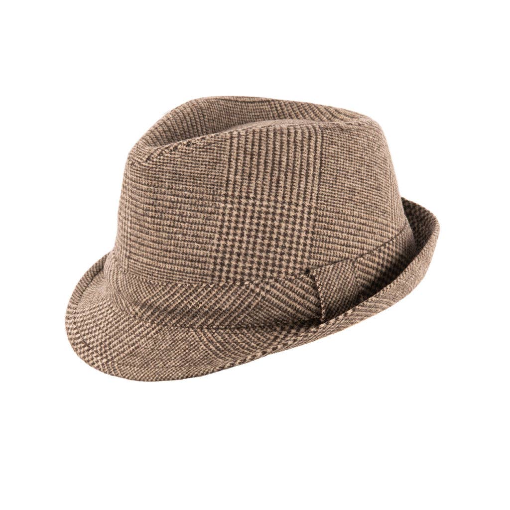 Heritage Traditions - Venta al por mayor Sombrero fedora - Hombre - Sombrero trilby de tweed Prince of Wales Elwood1