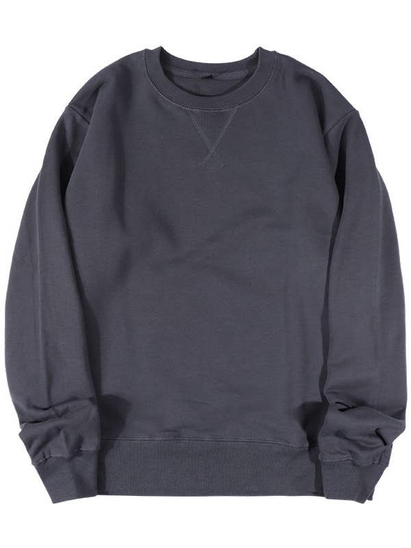 effortless cotton plain crewneck Sweatshirt for wholesale by Rosa Clothing