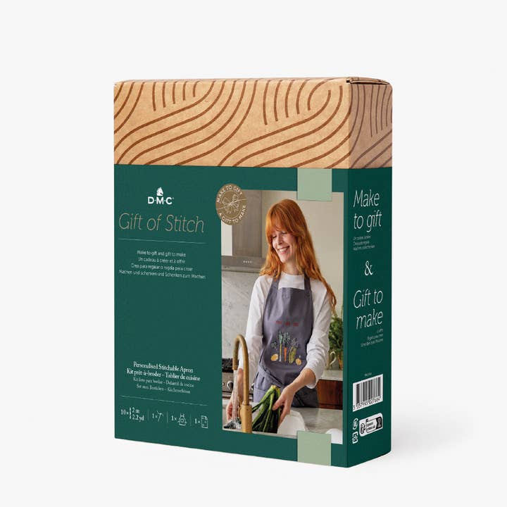 The DMC Group – wholesale Embroidery/cross-stitch supplies – Personalised Apron – DMC Gift of Stitch – Embroidery Kit