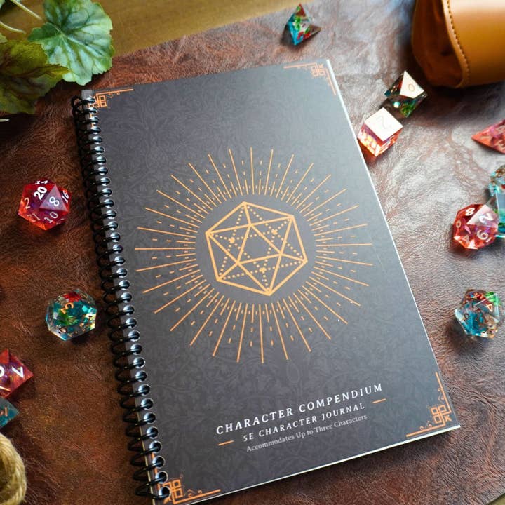 Minva Tabletop Design Co - Wholesale Journal/Diary - Character Compendium D&D 5e Multi-Character Journal