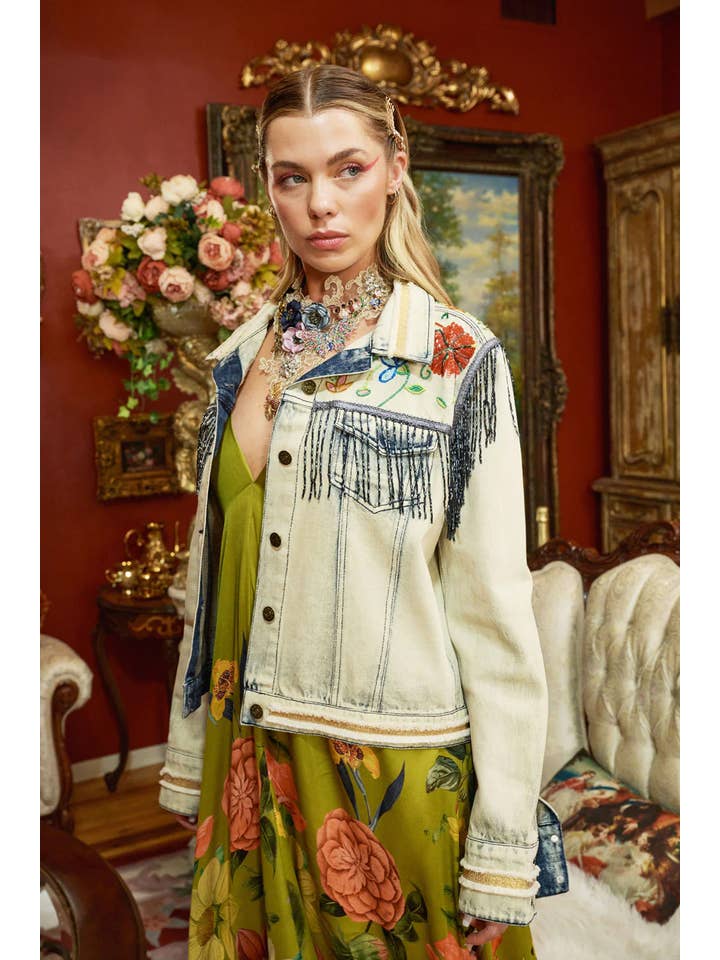 Country Queen Embellished Denim Jacket for wholesale on Faire20