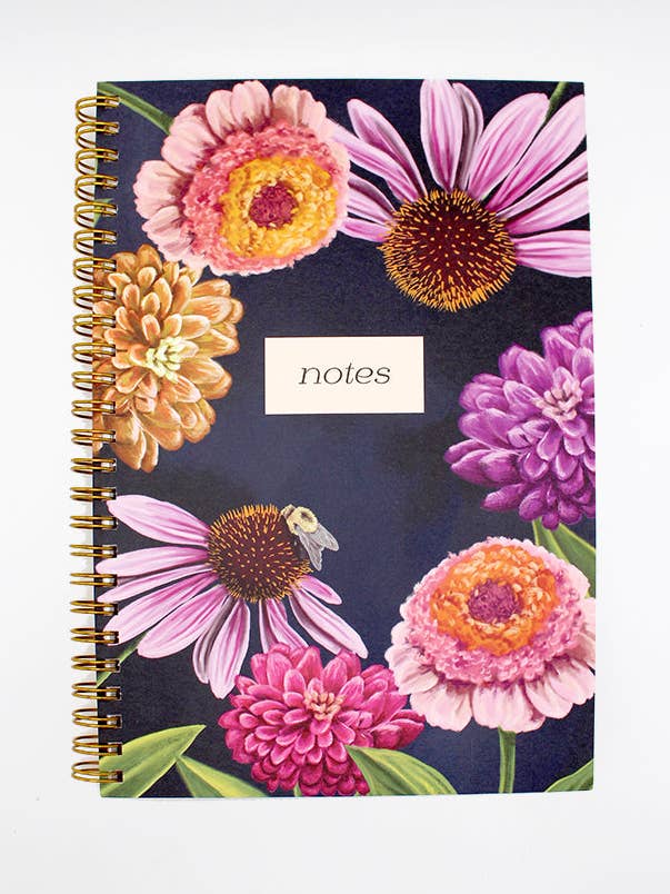 Carnet de notes en spirale floral pour la vente par Rust Belt Love Paperie