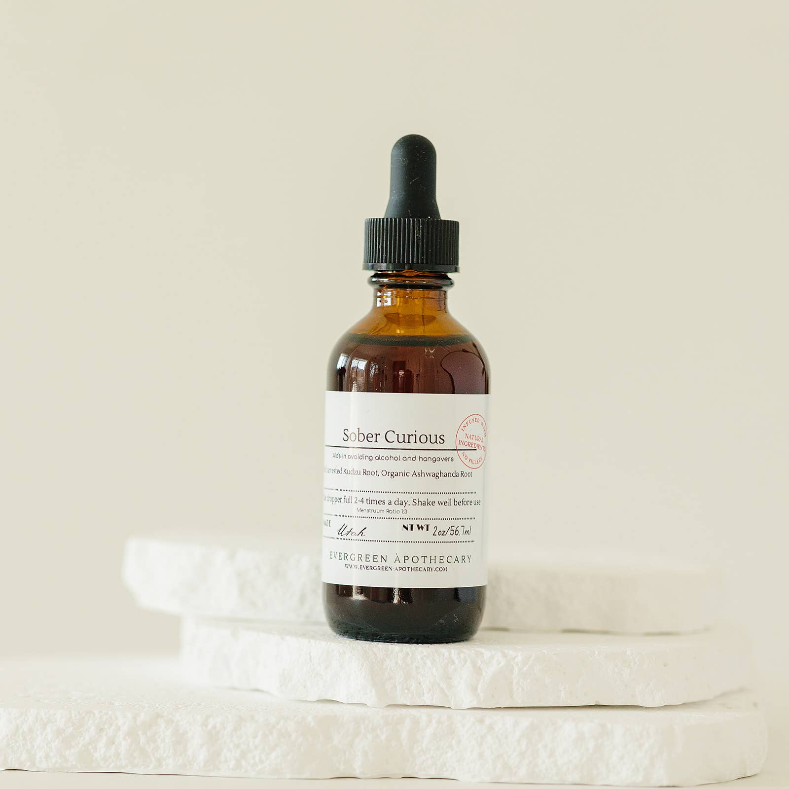 Evergreen Apothecary - Wholesale Tincture - Sober Curious Tincture, Alcohol Free, 2oz 1