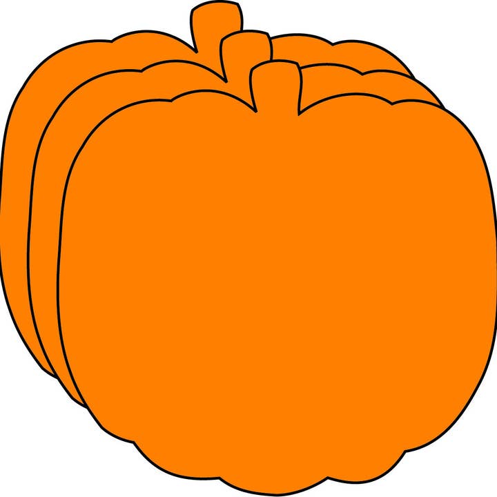 Creative Shapes Etc. – wholesale Cutouts – Small Single Color Creative Foam Cut-Outs - Pumpkin