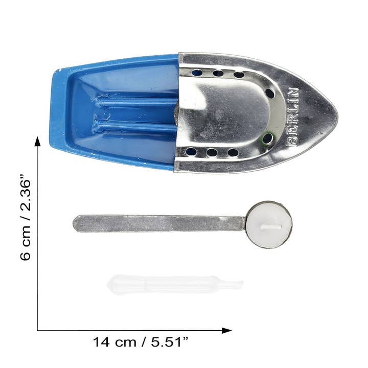 Tribal Trade GmbH - Vendita all'ingrosso Giocattolo classico - Bambini - Candelabro giocattolo in latta Berlin argento azzurro pop4