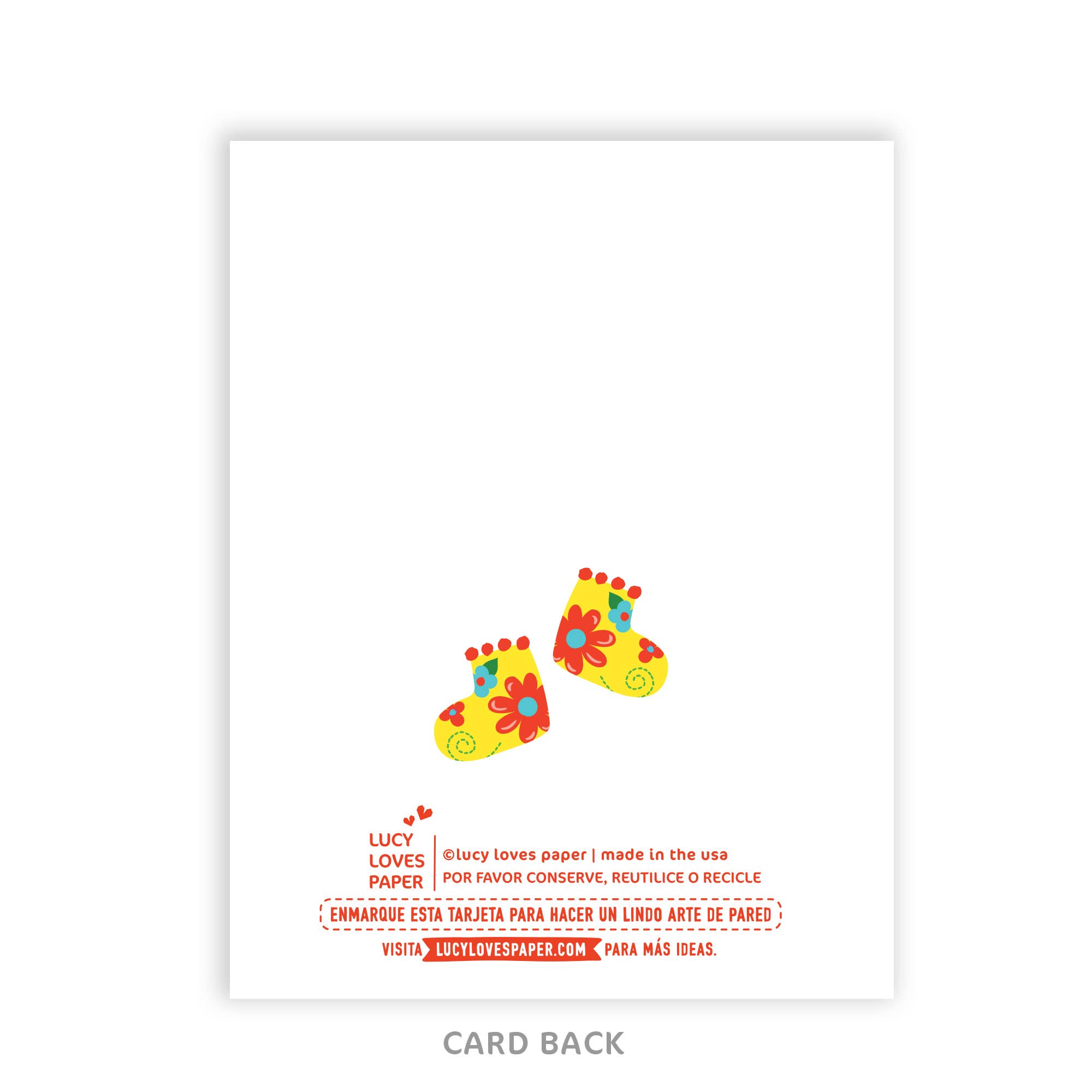 Lucy Loves Paper - Wholesale Baby Card - Hola Baby | New Baby Card in Spanish (A2)1