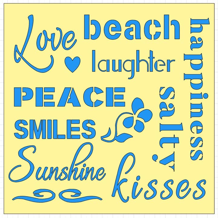 Pochoir Summer Days pour la vente par Belle Stencils