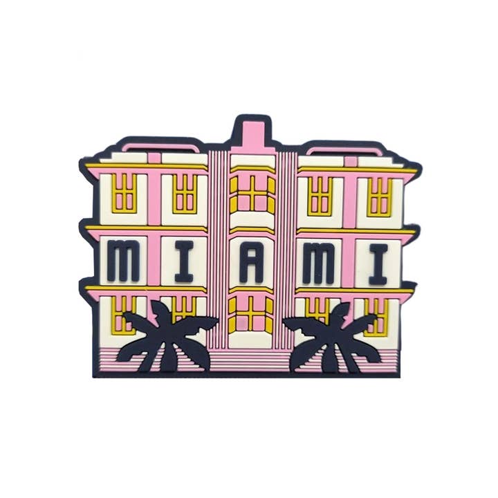 Vagabond Heart - Vente Aimants - Aimant de réfrigérateur en PVC Miami Florida9