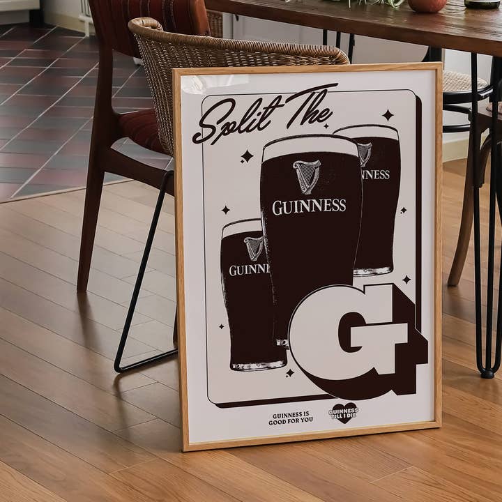 Divide la impresión de G Guinness para venta al por mayor de HollieGraphik