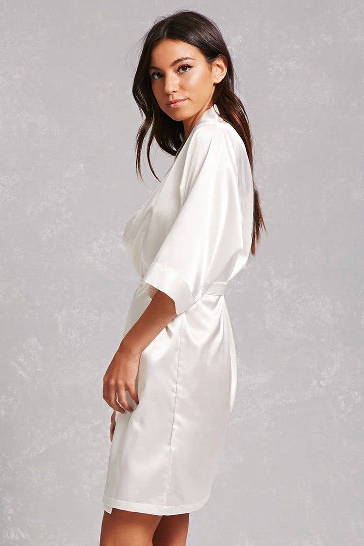 GiftsbyPR - Vendita all'ingrosso Vestaglia - Donna - Vestaglie da sposa e damigella in raso seta avorio2