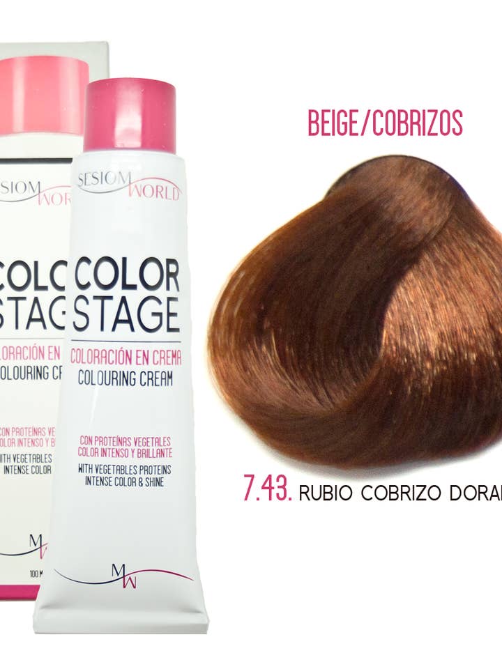 COLOR STAGE Cremefarbe 100 ml TONE 7.43 für den Großhandel von sesioMWorld - M·O·I Professional