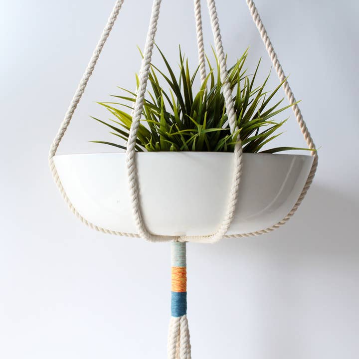 Freefille Market - Venta al por mayor Macetas colgantes - Colgador para plantas macramé, bloque de color